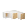 Hanah Home Soporte para TV Compacto Blanco y Roble